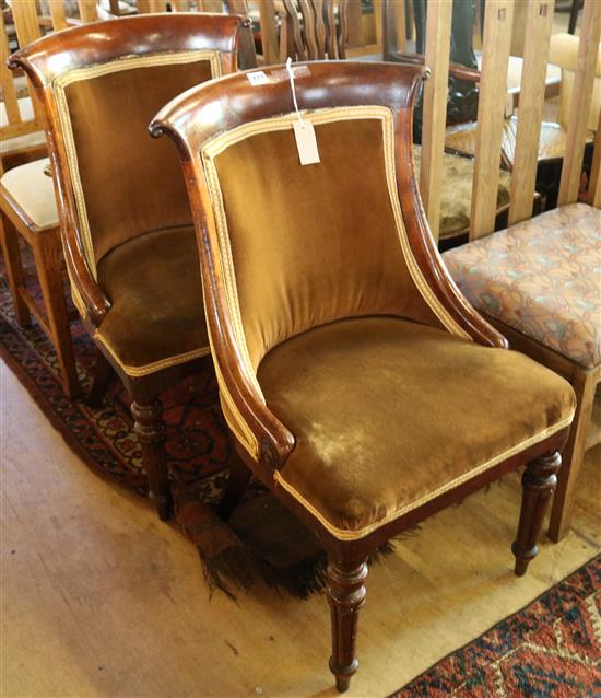 Pair of George IV mahogany side chairs